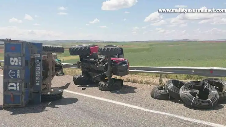 Adıyaman'da, traktör devrildi: 1 yaralı