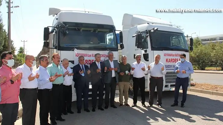 Adıyaman'dan Kastamonu'ya 5 tır yaşam malzemesi