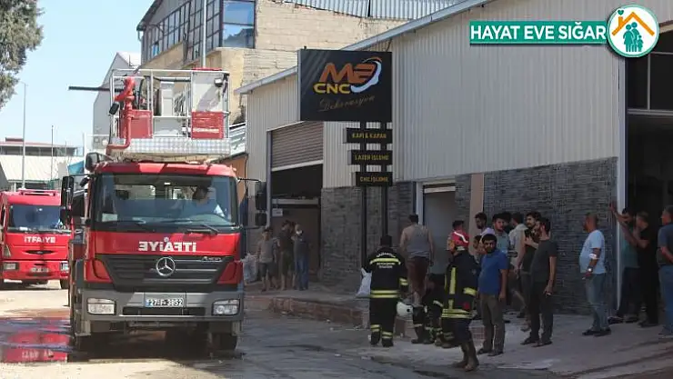 Ahşap üretim atölyesinde çıkan yangın büyümeden söndürüldü