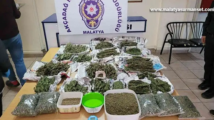 Akçadağ'da 6,5 kilo esrar ele geçirildi