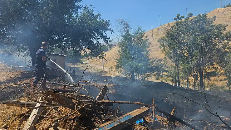 Akçadağ'da Bahçe Yangını Korkuttu!
