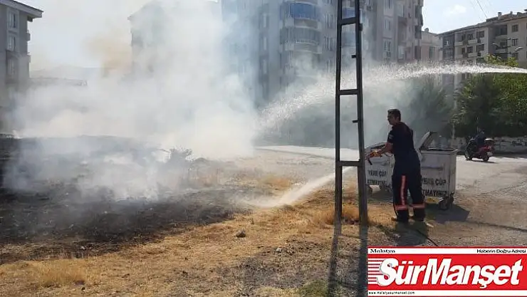 Anız yangını büyümeden kontrol altına alındı