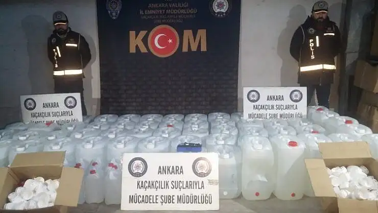 Ankara'da yılbaşı öncesi sahte içki operasyonu
