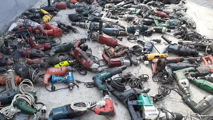 Ankara polisi çalıntı 380 adet elektrikli inşaat malzemesini tek tek buldu