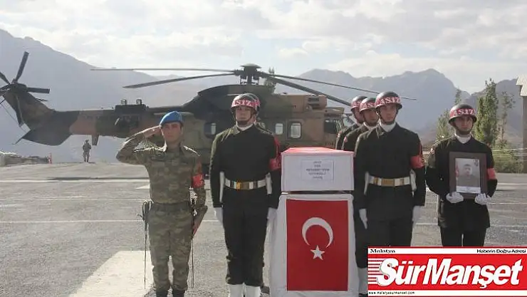 Aracın devrilmesi sonucu şehit olan asker memleketine uğurlandı