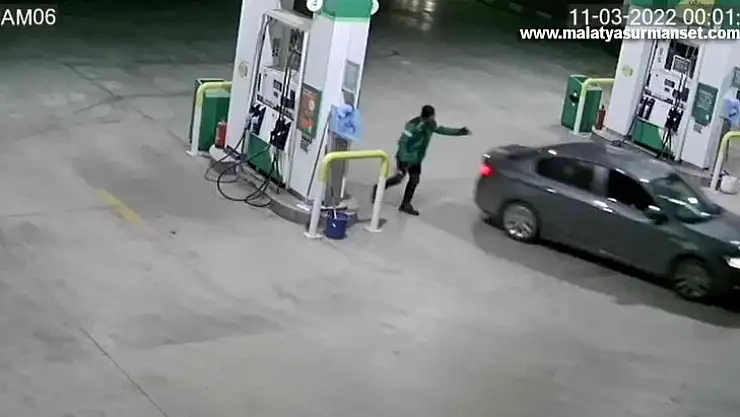 Aracının deposunu doldurup kaçan şüpheliler yakalandı