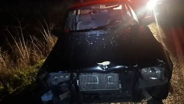 Arıza yapan araca başka bir araç çarptı 1 yaralı