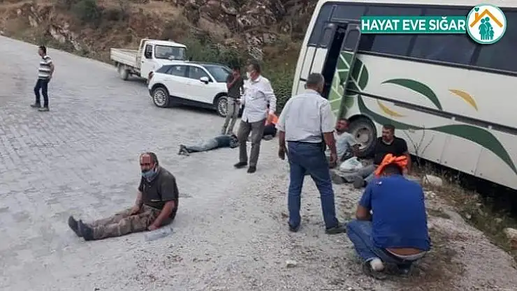 Aydın'da işçi servisi kaza yaptı: 14 yaralı