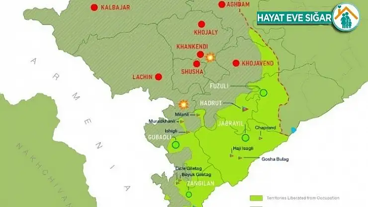 Azerbaycan 4 şehir, 193 köy, 3 kasaba ve Murovdağ Zirvesi'ni işgalden kurtardı