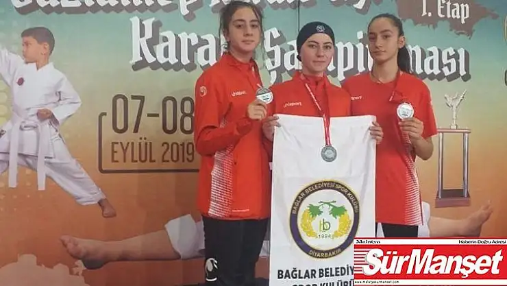 Bağlar Belediyespor karate takımı 3'te 3 yaptı