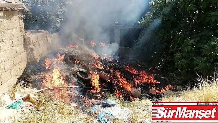 Bahçe yangını korkuttu
