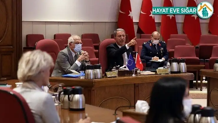 Bakan Akar, AB Dış İlişkiler ve Güvenlik Politikası Yüksek Temsilcisi Borrell ile görüştü