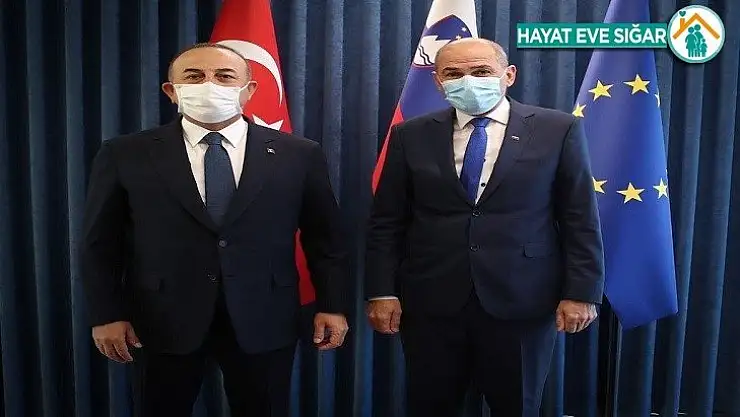 Bakan Çavuşoğlu, Slovenya Başbakanı Jansa ile görüştü