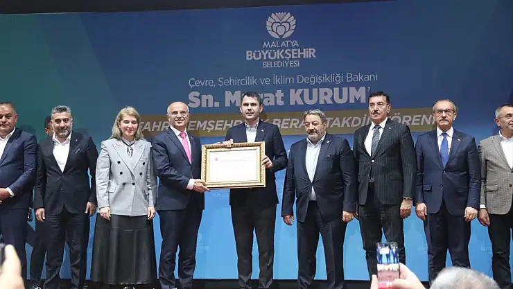 Bakan Kurum Malatya'nın Fahri Hemşehrisi Oldu