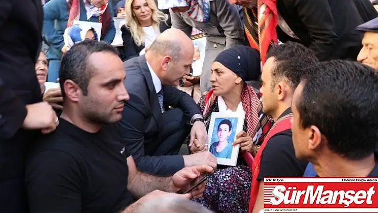 Bakan Soylu, HDP önünde eylem yapan aileleri ziyaret etti