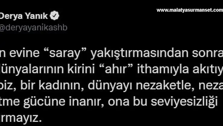 Bakan Yanık'tan gazeteci Sedef Kabaş'a tepki