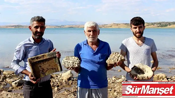 Baraj suları çekilince köylüler buldu