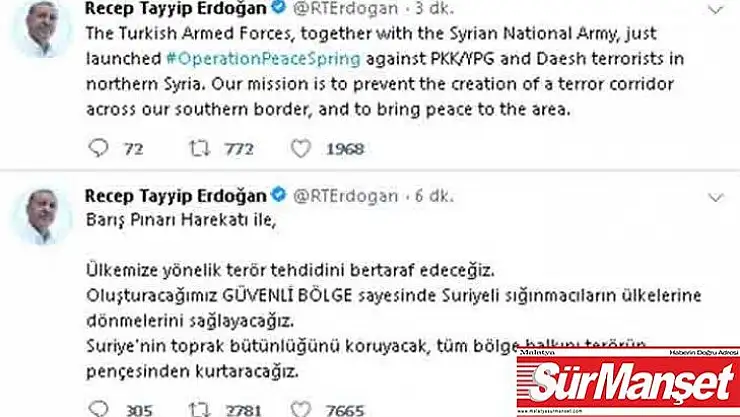Barış Pınarı Harekatı başladı