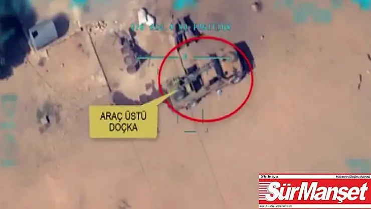 Barış Pınarı Harekatı'nda teröristlere ait araca tam isabet