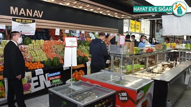 Başkan Beyoğlu marketleri denetledi