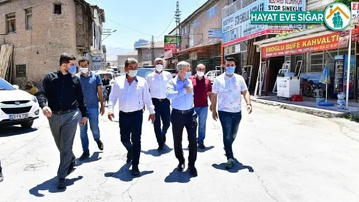 Başkan Çınar, sanayi yol çalışmasını inceledi