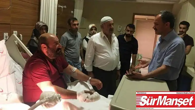Başkan Kılınç'tan, iş kazası geçiren personeline ziyaret