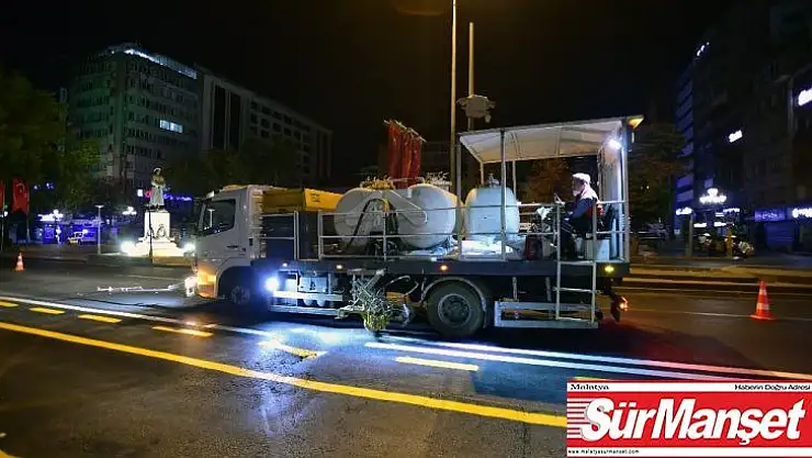 Başkent'in yolları çizgilerle daha güvenli