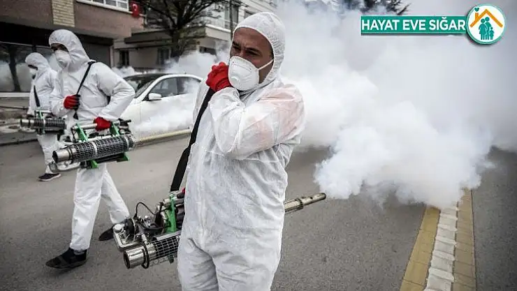 Başkent'te bir mahalle uçtan uca dezenfekte edildi