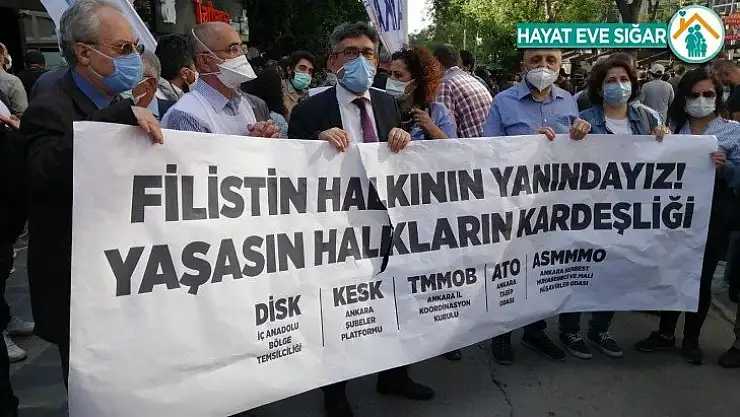 Başkent'te İsrail'in zulmüne karşı tepkiler devam ediyor