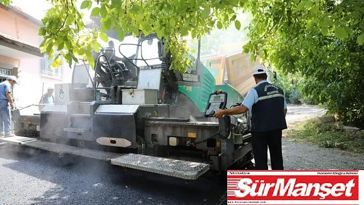 Battalgazi Belediyesi sıcak asfalt çalışmalarını sürdürüyor