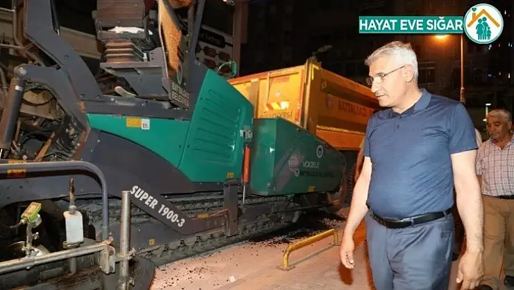 Battalgazi belediyesi sokakları asfaltlamaya devam ediyor