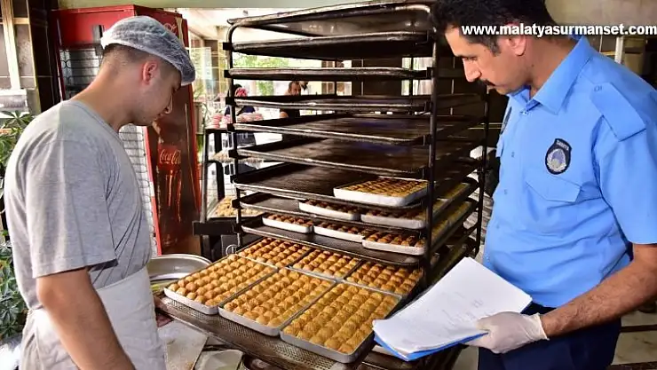 Battalgazi'de bayram öncesinde tatlıcılara denetim