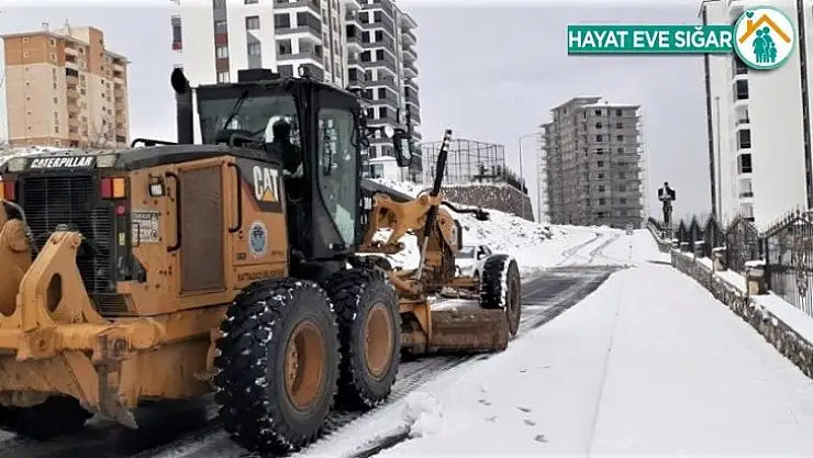 Battalgazi'de karla mücadele yoğun mücadele