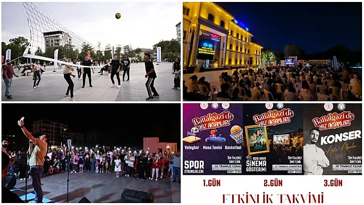 Battalgazi'de Yaz Akşamları Gençlerden Yoğun İlgi Gördü