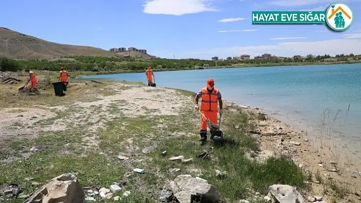 Battalgazi'deki göletler temizleniyor