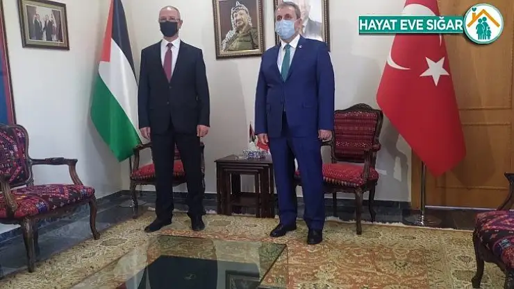 BBP Genel  Başkanı Destici, Filistin Büyükelçiliğini ziyaret etti