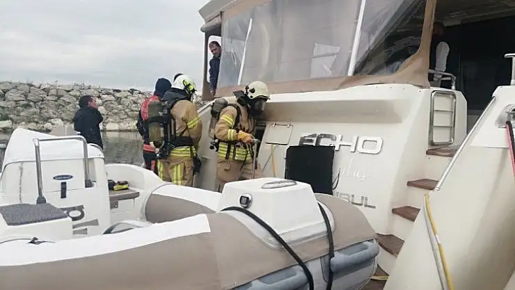 Beylikdüzü'nde lüks teknede yangın paniği