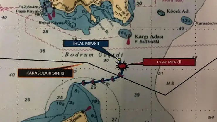 Bodrum açıklarında sıcak anlar