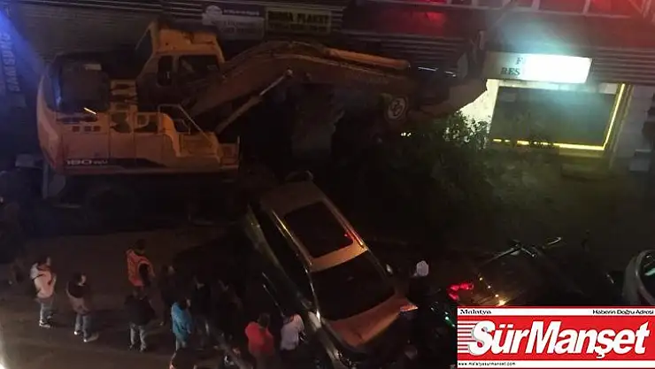 Bursa'da freni boşalan iş makinesi dehşet saçtı