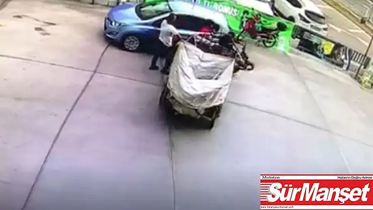 Çalışır durumda bırakılan motosiklet ortalığı birbirine kattı