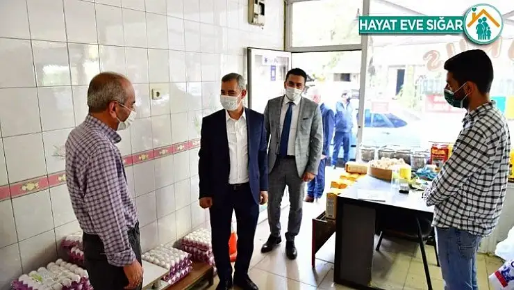 Çınar, işyerlerinde incelemelerde bulundu