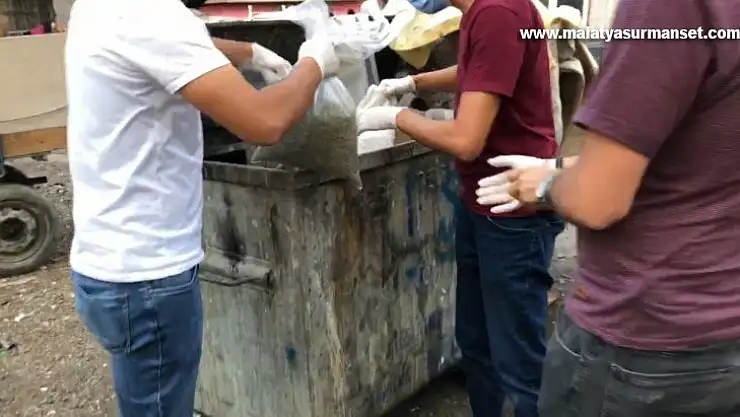 Çöp konteynerinden 28 kilogram uyuşturucu çıktı