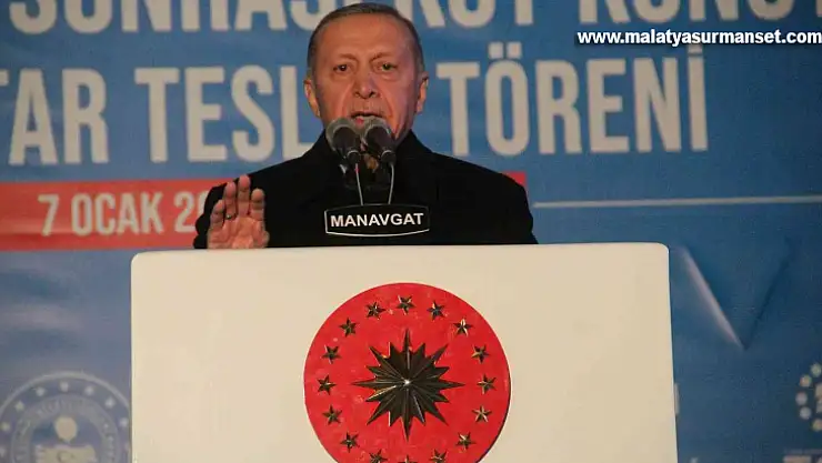 Cumhurbaşkanı Erdoğan'dan Manavgat'ta yapılan konutların hak sahiplerine müjde