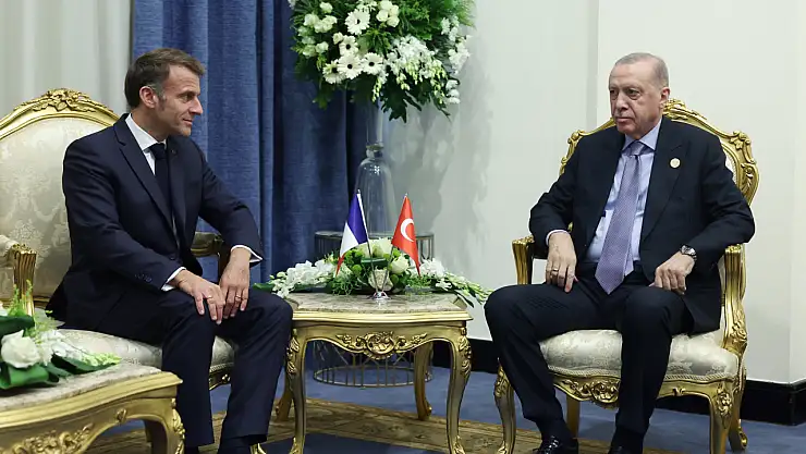 Cumhurbaşkanı Erdoğan, Fransa Cumhurbaşkanı Macron ile görüştü