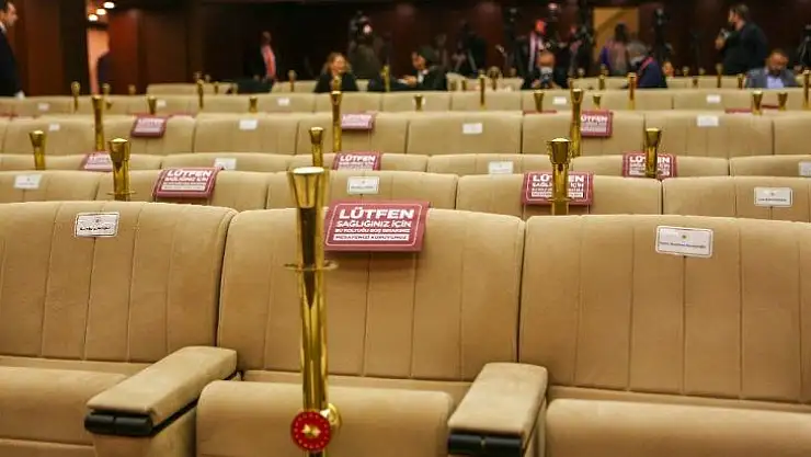 Cumhurbaşkanı Erdoğan'ın basın toplantısı öncesinde korona virüsü tedbirleri