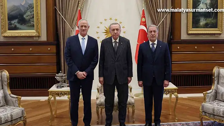 Cumhurbaşkanı Erdoğan, İsrail Savunma Bakanı Gantz'i kabul etti