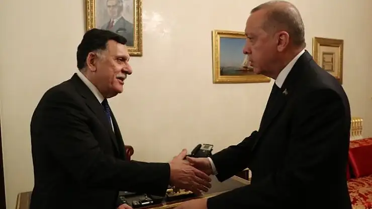 Cumhurbaşkanı Erdoğan, Sarraj'ı kabul etti