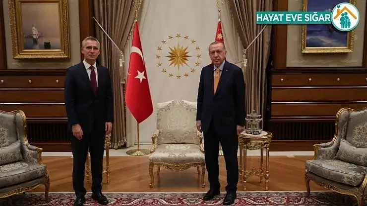 Cumhurbaşkanı Recep Tayyip Erdoğan, NATO Genel Sekreteri Jens Stoltenberg'i Cumhurbaşkanlığı Külliyesi'nde kabul etti.
