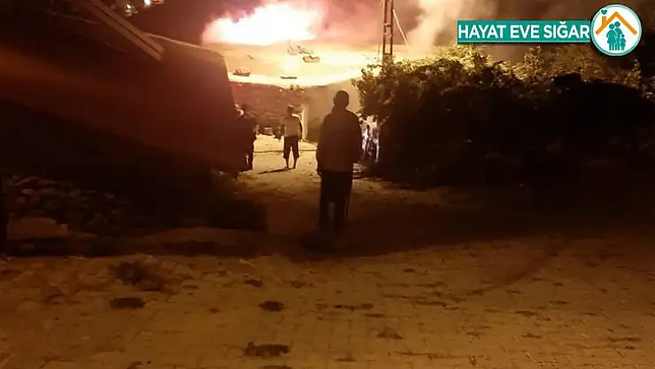Çüngüş'te çıkan yangın evi kül etti