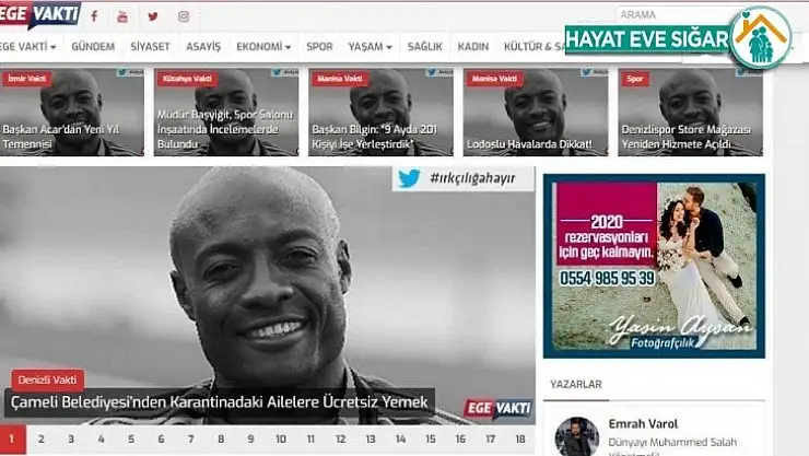 Denizli yerel basınından Pierre Webo'ya anlamlı destek